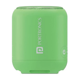 Portronics  Sound Drum 1 10W TWS Portable Bluetooth 5.3 Speaker with Powerful Bass (Green)